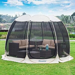 12'x12' Alvantor Screen House Pop Up Gazebo Screened Canopy Tent (Beige) $150 + Free Shipping