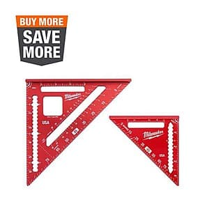 Select Stores: Milwaukee 7" Rafter Square and 4-1/2" Aluminum Trim Square Set $11 (In-Store Purchase Only)