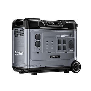 OUKITEL P5000 Pro 5120Wh 3600W LiFePO4 Power Station $1124 + Free S&H