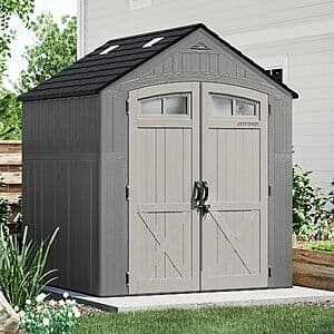 CRAFTSMAN 7' x 7' Double-Door Gray Gable Roof Plastic Resin Storage Shed $599 + Free S&H