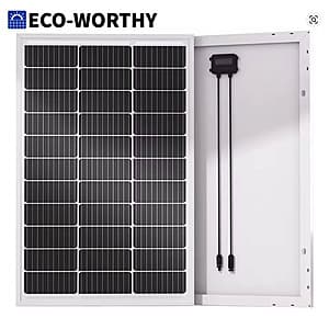 100W ECO-WORTHY 18V Monocrystalline Rigid Solar Panel $37.30 + Free Shipping