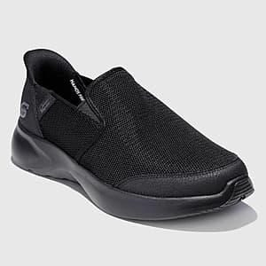 Black S Sport by Skechers Presley Men's Sneakers with a classic lace-up design.