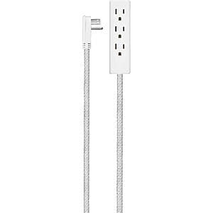 12' Insignia 3-Outlet Extension Cable (White) $7.50 + Free Shipping