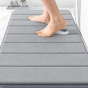 30"x20" Olanly Memory Foam Bath Mat (Grey) $7.60
