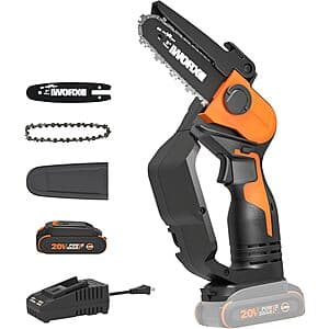 WORX 20V Power Share 5" Pruning Saw w/ 2 Ah Battery + 10% Back w/ Prime Card $59 + Free S&H