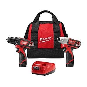 Milwaukee M12 12V Cordless Drill Driver & Impact Driver Kit w/ 2x 1.5Ah Batteries $99 + Free Shipping