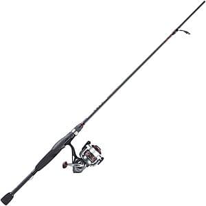 Quantum Octane spinning rod and reel combo with IM7 graphite rod, aluminum oxide guides, and double-anodized aluminum spool.