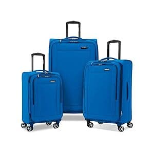 3-Pc Samsonite Saire LTE Softside Expandable Luggage (Blue) $100 + Free S&H w/ Prime