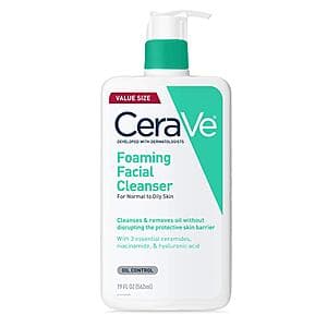 Prime Members: 2-Pack 19-Oz CeraVe Facial Cleanser (Hydrating or Foaming) + $10 Amazon Credit $27.60 w/ S&S + Free Shipping
