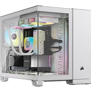 Corsair iCUE Link 2500X RGB mATX Mid-Tower Dual Chamber PC Case (White) $60 + Free Shipping