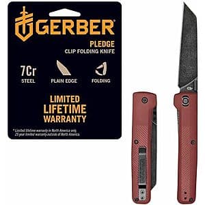3.7" Folding Blade Gerber Gear Pledge Pocket Knife $12.25