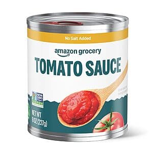 8-oz Amazon Fresh No Salt Added Tomato Sauce $0.45 w/ S&S