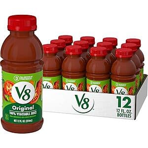 12-Pack 12-Oz V8 100% Vegetable Juice (Original) $7.45 w/ Subscribe & Save