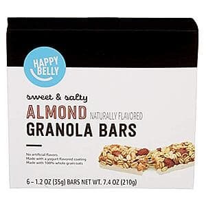 6-Count 1.2-Oz Happy Belly Sweet & Salty Almond Granola Bars $1.35