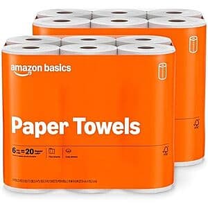 12-Pack 150-Sheets Amazon Basics 2-Ply Flex-Sheets Paper Towels $14.50 w/ S&S
