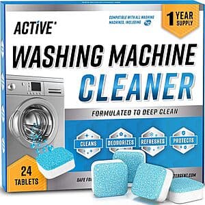 24-Count ACTIVE Washing Machine Cleaning Tablets $11.90 w/ Subscribe & Save