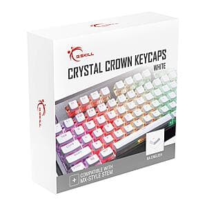104-Key G.Skill Crystal Crown Keycaps Set w/ Transparent Layer (White) $9