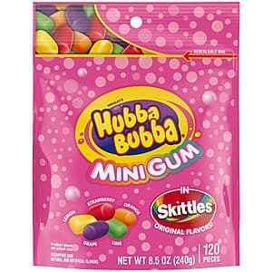120-Piece Hubb Bubba Minis Sugar Free Bubble Gum (Skittles Flavors) $7.90 w/ Subscribe & Save