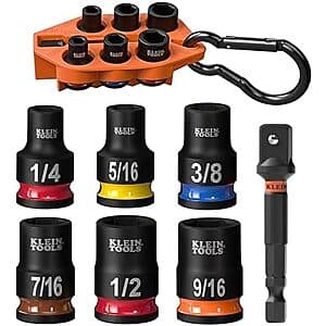 7-Pc Klein Tools SAE Grab-And-Go Impact Socket Set $15