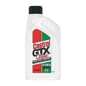 1-Qt Castrol GTX Classic Conventional Motor Oil (20W-50) $2 + Free Pickup