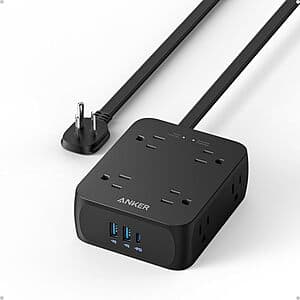 5' Anker 2000J Surge Protector Flat Plug Thin Power Strip w/ 8 Outlets & USB-C $20 & More