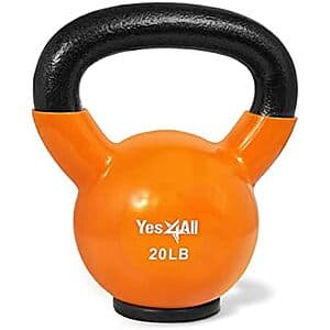 20-Lb Yes4All Rubber Base Kettlebell $15.30