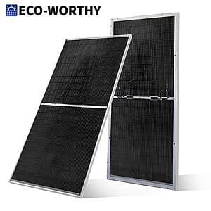 ECO-WORTHY 195W N-Type 18BB Bifacial Solar Panel $79.35 + Free S&H