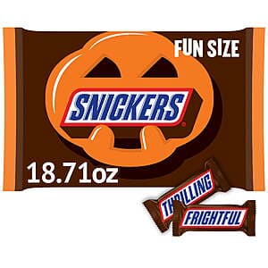 18.71-Oz Snickers Fun Size Milk Chocolate Halloween Candy Bars $4.90