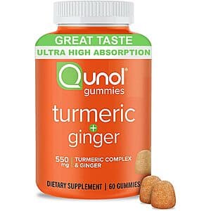 60-Count Qunol Turmeric & Ginger Gummies $5.70 w/ Subscribe & Save