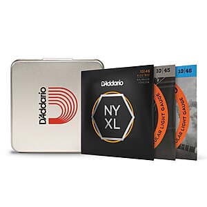 D'Addario NYXL, XL Nickel, & Pure Nickel Electric Guitar String Sample Pack in Tin $12.65