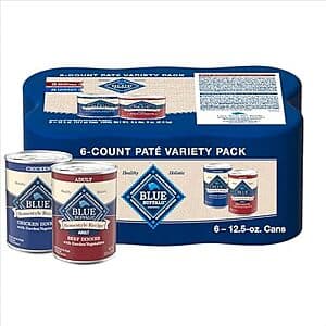 6-ct 12.5-oz Blue Buffalo Homestyle Recipe Adult Wet Dog Food (Chicken & Beef) $6.15 w/ S&S