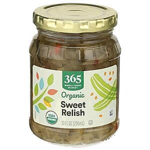 Prime Members: 10-Oz 365 by Whole Foods Market Organic Sweet Pickle Relish $2.05 w/ S&S + Free S&H