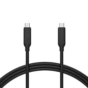 3.3' Amazon Basics 240W USB-C to USB-C 4 Fast Charger Cable (Up to 40 Gbps, 8K) $9.45