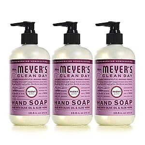 3-Pack 12.5-Oz Mrs. Meyer's Clean Day Hand Soap Peony Hand Soap $7.50 w/ Subscribe & Save