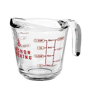 Anchor Hocking Glass Measuring Cups: 4-Cup $5.15, 2-Cup $4, 1-Cup $2.80