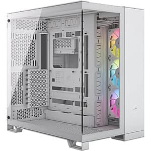 Corsair iCUE Link 6500X RGB Mid-Tower ATX Dual Chamber PC Case w/ 3 Fans (White) $100 + Free Shipping