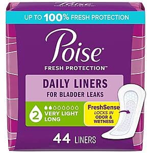 Poise Daily Liners / Postpartum Pads (various) + $10 W Cash 3 for $11.25 + Free Store Pickup