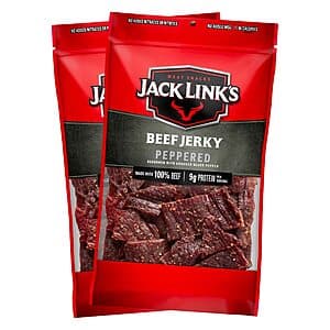 2-Count 9-Oz Jack Link's Beef Jerky (Peppered) $17.95 w/ Subscribe & Save