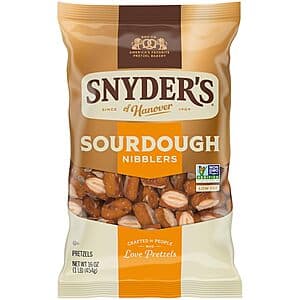 16-oz Snyder's of Hanover Sourdough Nibblers Pretzels $2.10 w/ S&S