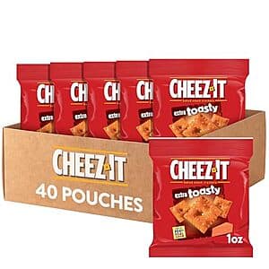 Select Accts: 40-Pk 1-Oz Cheez-It Cheese Baked Snack Crackers (Extra Toasty) $8.55 w/ S&S