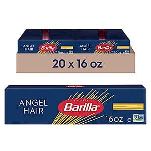 20-Pack 16oz Barilla Pasta (Angel Hair) $16.40