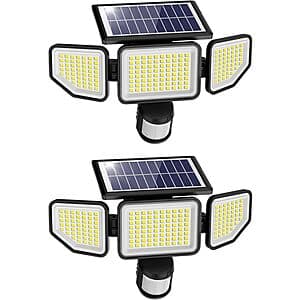 Prime Members: 2-Pack Onforu 4500LM Solar Outdoor Lights $16.65 + Free S&H
