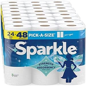 24-ct Sparkle Pick-A-Size Paper Towels $17.95 w/ S&S