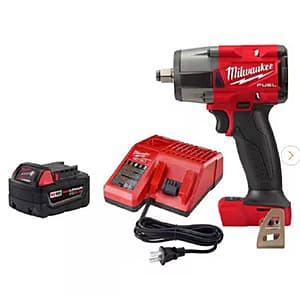 Milwaukee M18 FUEL GEN-2 18V Brushless 1/2" Impact Wrench F Ring w/ 5.0Ah Starter Kit $189 + Free Shipping