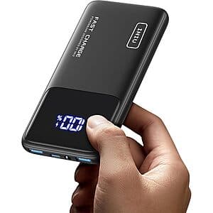 10,000 mAh INIU 22.5W PD 3.0 QC4+ USB-C Portable Power Bank $10.90