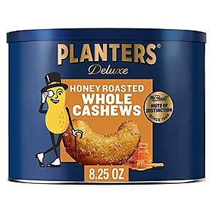8.25-Oz Planters Deluxe Honey Roasted Whole Cashews $4.60 w/ Subscribe & Save