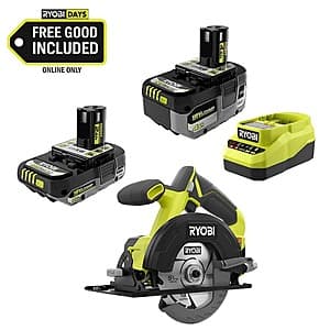 RYOBI ONE+ 18V 5-1/2" Circular Saw Kit w/ 4 Ah Battery, 2 Ah Battery & Charger $99 + Free S&H