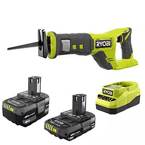 RYOBI ONE+ 18V Cordless Reciprocating Saw w/ 2.0 Ah & 4.0 Ah Batteries + Charger $79 + Free Shipping