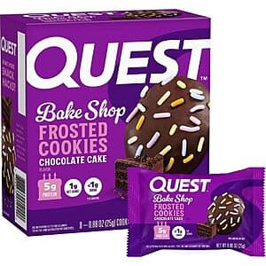 8-Ct 0.88-Oz Quest Nutrition Frosted Protein Cookies (Chocolate Cake) $5.40