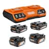 Ridgid 18V Dual Port Simultaneous Charger w/ 2x 2.0 Ah & 2x 4.0 Ah Batteries $149 + Free Shipping